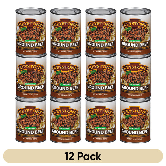 Fully Cooked Ground Beef, 14 Oz, 12 Pack - Ready for Camping, Hiking, Backpacking
