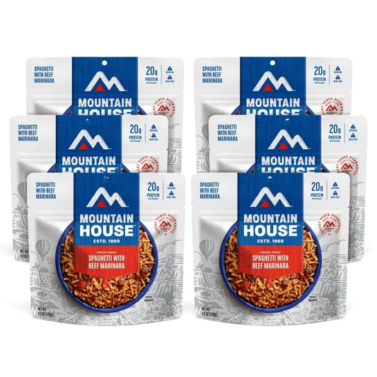 Spaghetti with Beef Marinara Freeze Dried Backpacking & Camping Food | 6 Pack