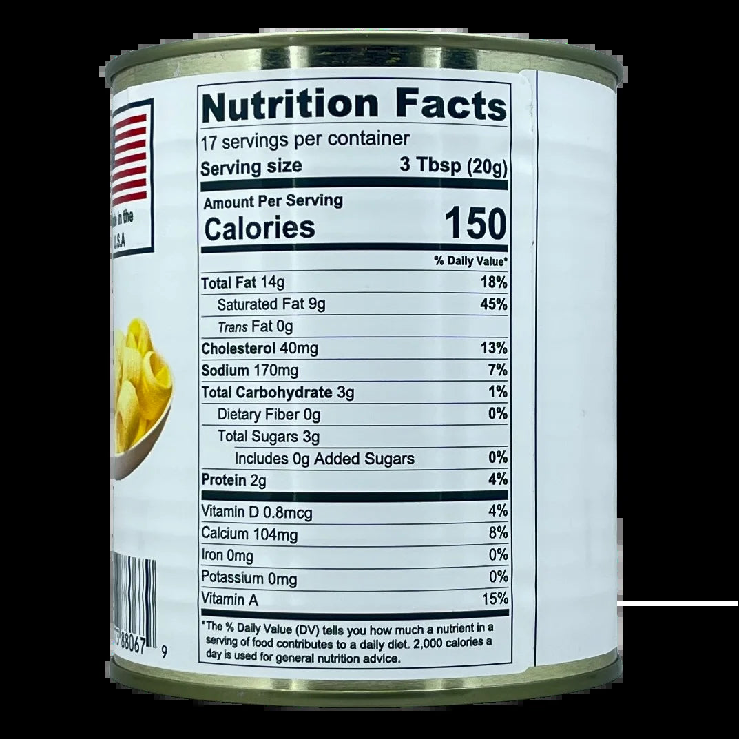 Canned Powdered Butter Emergency Survival Food for Camping and Backpacking #2.5 / 17 Servings/ Can- 12 Cans