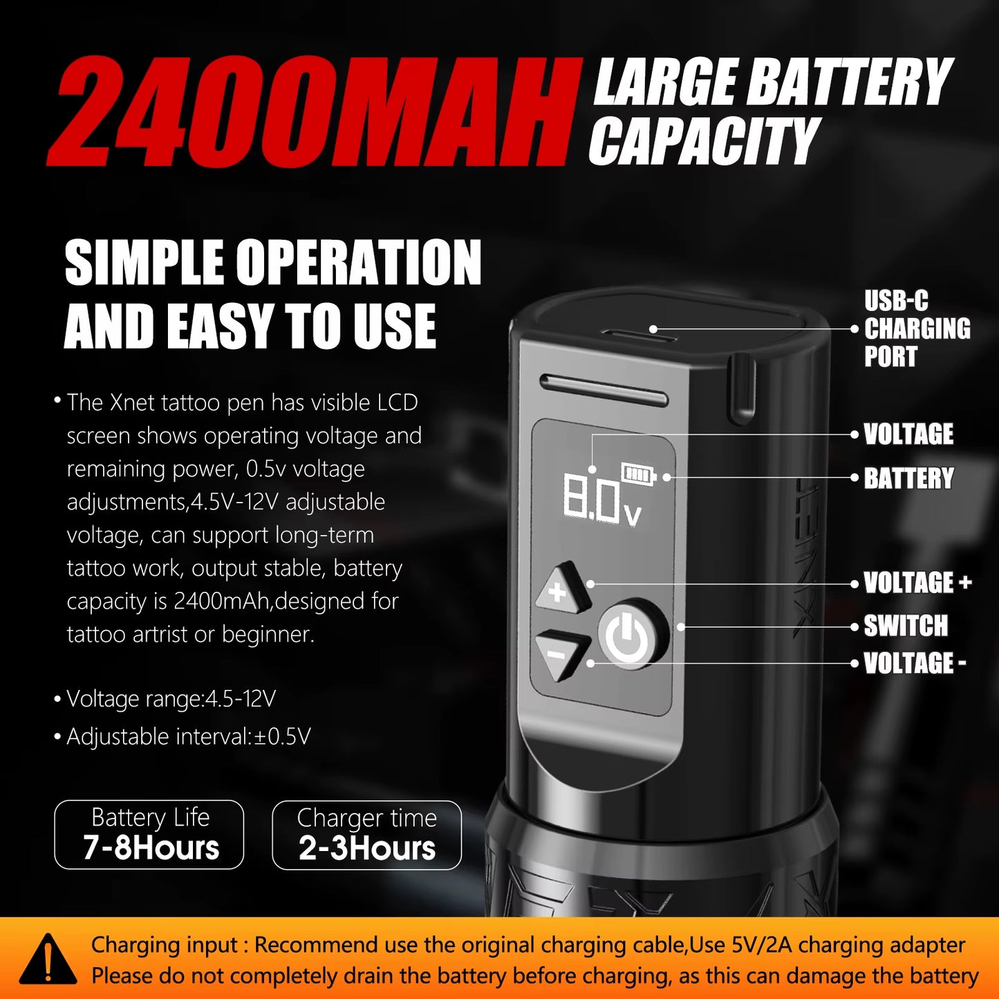 T1 Wireless Tattoo Machine Pen 7 Adjustable Stroke Custom Motor LCD Screen Battery Makeup Microplasty Pen for Tattoo Art