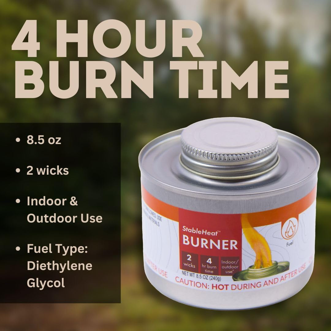 New & Improved! Emergency Cooking Fuel Premium Storage Set, 20+ Year Shelf Life | Available in 4 Cans, 12 Cans, or 24 Can Packs