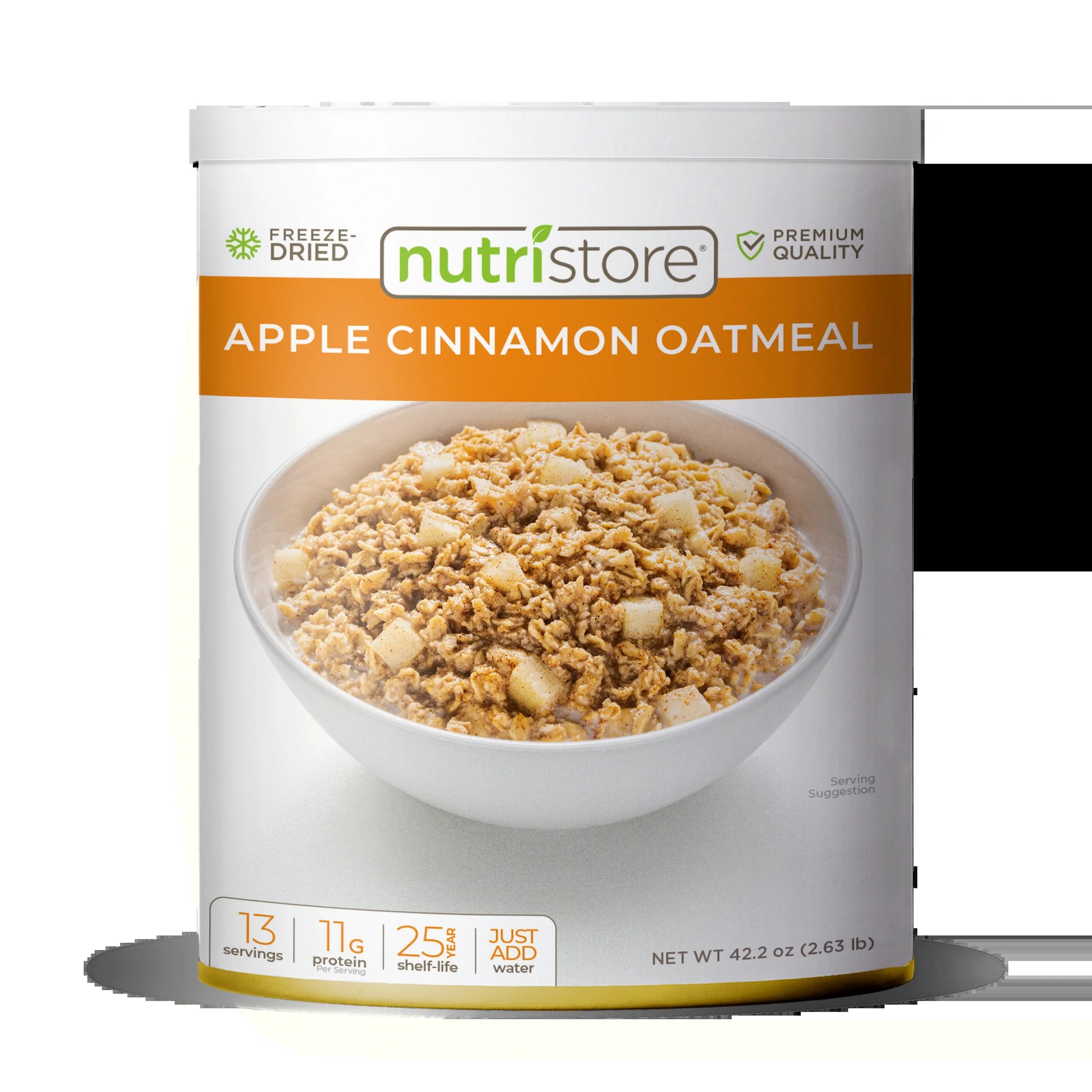 | Freeze-Dried Apple Cinnamon Oatmeal | Emergency Survival Bulk Food Storage Meal | Perfect for Everyday Quick Meals or Long-Term Storage | 25 Year Shelf Life