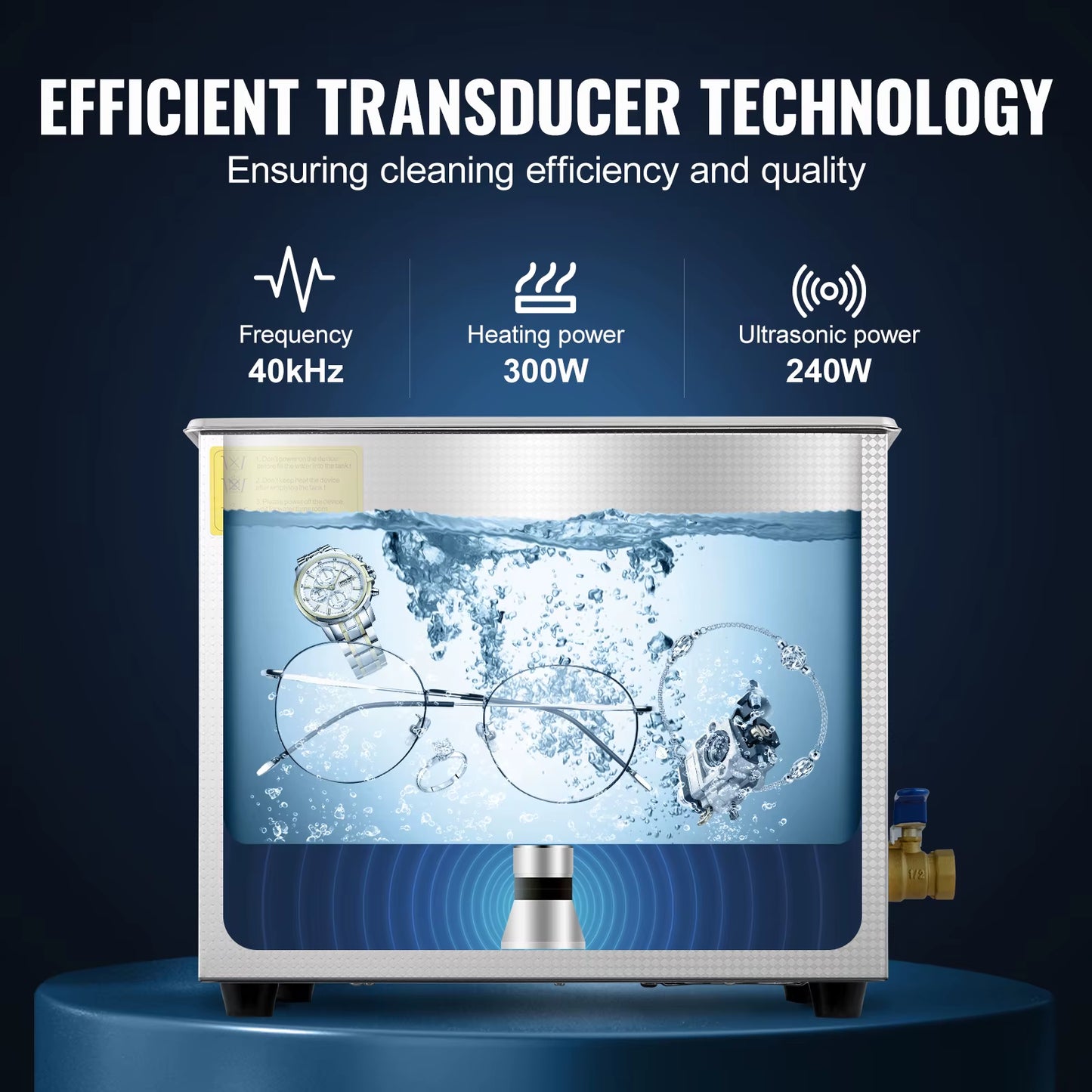 10L 15L Ultrasonic Cleaner Ultrasonic Cleaning Device with Digital Timer & Heater Stainless Steel Industrial Sonic Cleaner