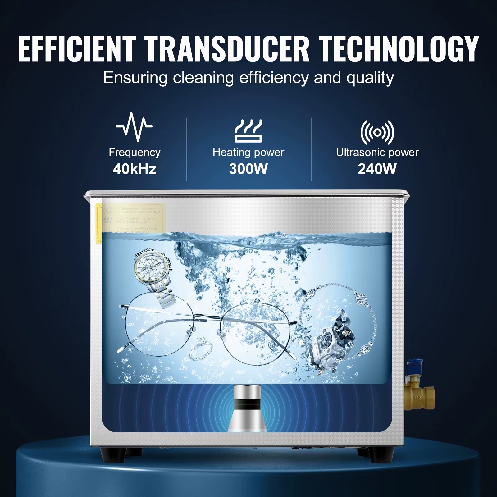 10L 15L Ultrasonic Cleaner Ultrasonic Cleaning Device with Digital Timer & Heater Stainless Steel Industrial Sonic Cleaner