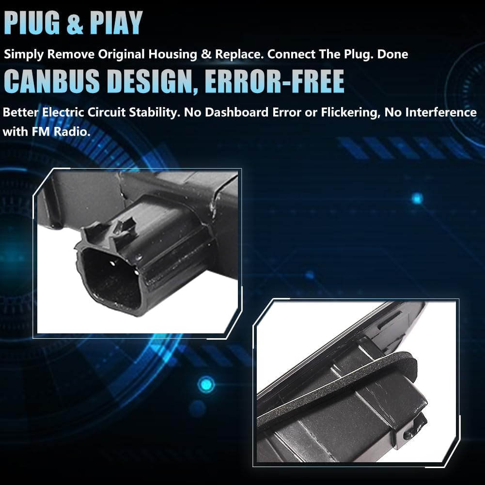 Front & Rear LED Side Marker Lights for Acura TL 2004 2005 2006 2007 2008, Acura Smoked Lens Side Bumper Marker Lights, TL White LED Turn Signal Lamps, 4 PCS